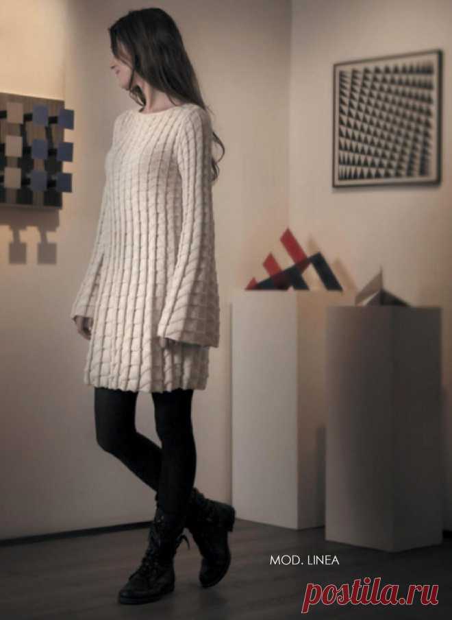 платье LINEA спицами.