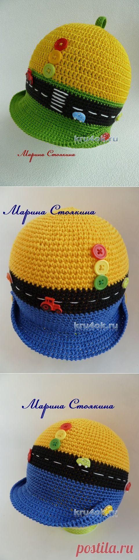 Шапочка для мальчика — работа Марины Стоякиной - вязание крючком на kru4ok.ru