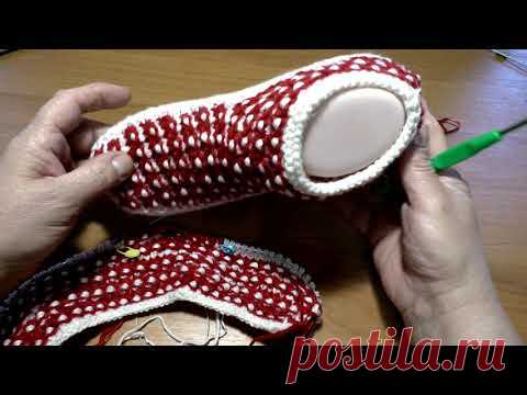 Следочки на 2 спицах"Мухоморчики"