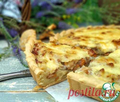 Открытый пирог с жюльеном из лисичек – кулинарный рецепт