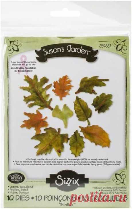 Ножи для вырубки Sizzix Thinlits Dies - Woodland Leaves SIZ-659667