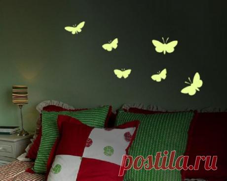 Делаем светящихся бабочек на стене
