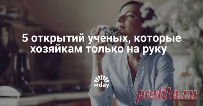 5 открытий ученых, которые хозяйкам только а руку Согласитесь, это куда полезнее, чем узнать, есть ли жизнь на Марсе... По крайней мере, у вас всегда найдется аргумент для мужа.