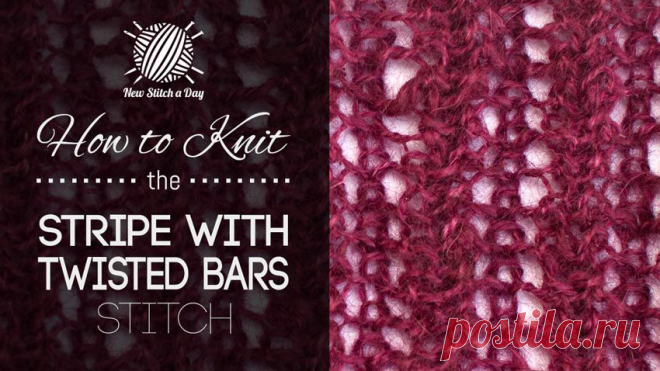 How to Knit the Stripe with Twisted Bars Stitch - NewStitchaDay.com