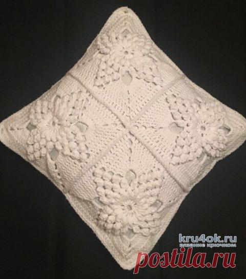 Наволочка на подушку крючком. Работа Аллы