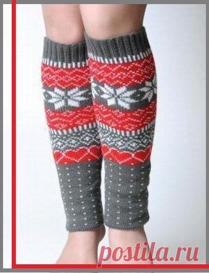 Жаккардовая зима в носках и гольфах