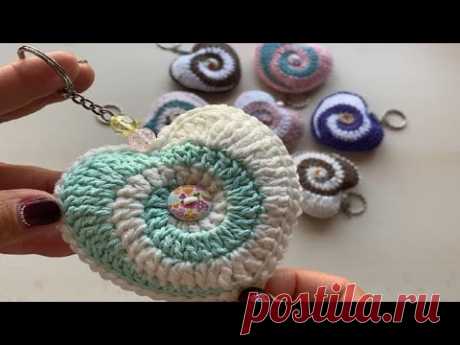 TEJE TU LLAVERO CORAZÓN ESPIRAL, SÍMBOLO DE AMOR INFINITO ∞