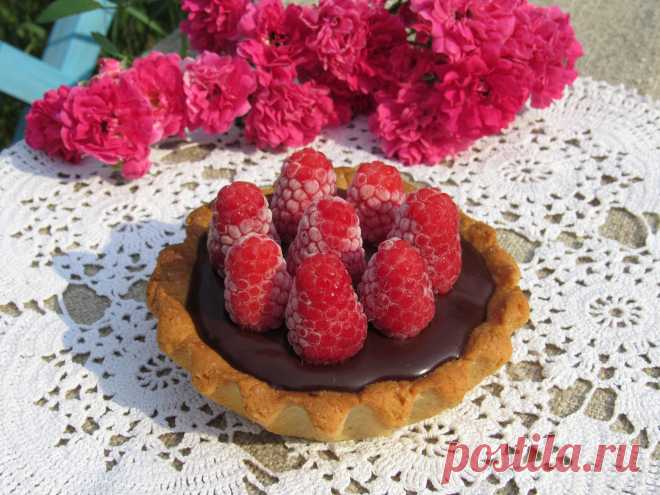 Тарт с малиной и шоколадным кремом! Вкуснейшее сочетание!!!