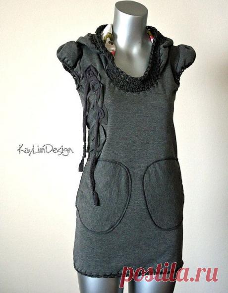 Комбинированное вязание и декор футболок / Худи, свитшоты и толстовки: идеи декора /