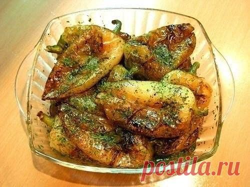 Минутный перец с чесноком