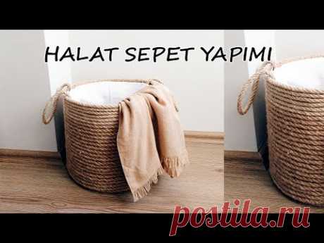 DIY - Halat Sepet yapımı / Rope Basket - YouTube