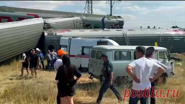 Электроопоры на участке схода вагонов под Волгоградом не повреждены