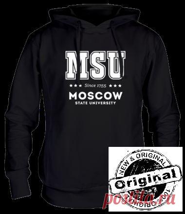 Толстовка МГУ - Московский Государственный Университет (латиница) Интернет-магазин футболок Магазин.
