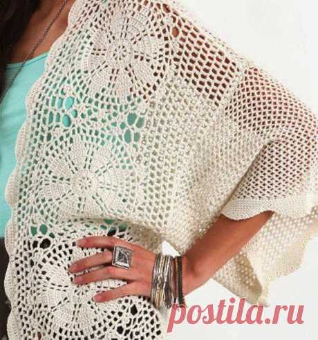 Irish crochet &amp;: Белый жакет. Много фото, Схемы.