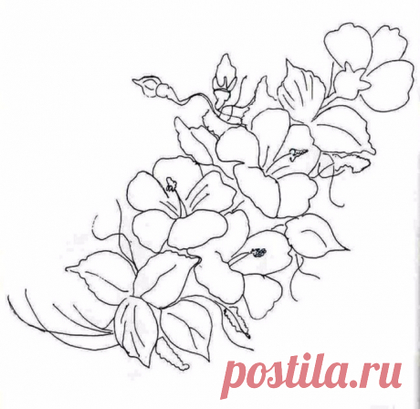 Цветы, шаблоны, трафареты для творчества