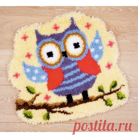 Tapis point noue hiboux et les étoiles chez Vervaco