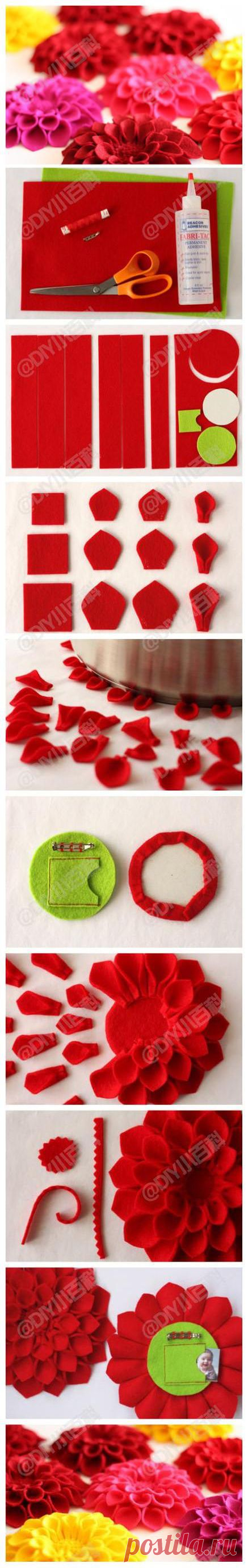 Гербера из ткани и бумаги | Домоводство для всей семьи