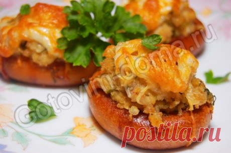 Рецепт: Сушки, фаршированные мясной начинкой