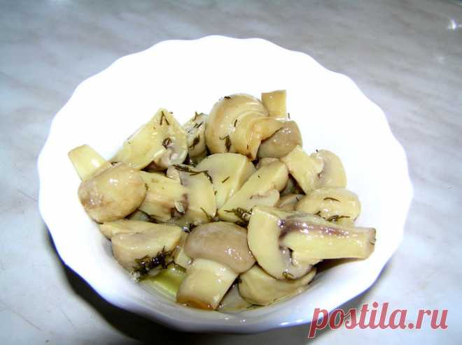 Маринованные шампиньоны, рецепт / Простые рецепты