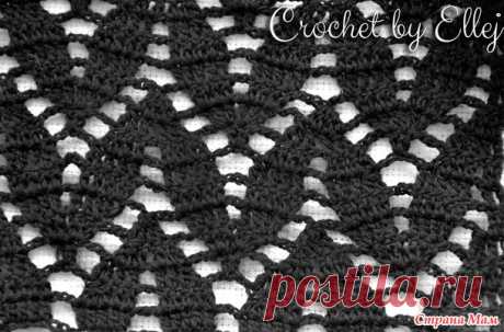 Узор в копилку &quot;Заячьи ушки&quot;. МК - Вязание - Страна Мам