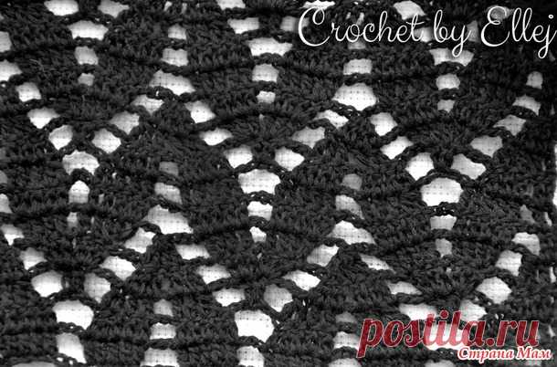 Узор в копилку "Заячьи ушки". МК - Вязание - Страна Мам