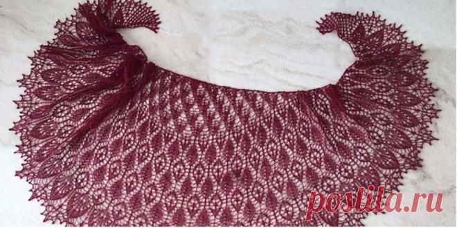 Шарфы и шали, вязаные спицами и крючком, схемы и описания - Вяжи.ру - модели 7