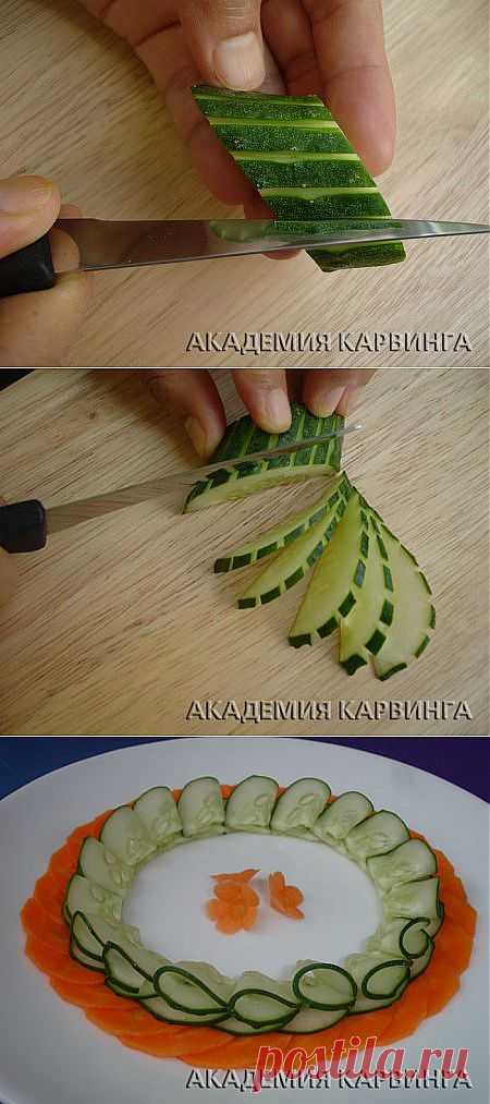 Академия карвинга. Резьба по огурцам. Урок #1 » BonAppetit.com.ua - Коллекция кулинарных рецептов с фотографиями и советами по приготовлению
