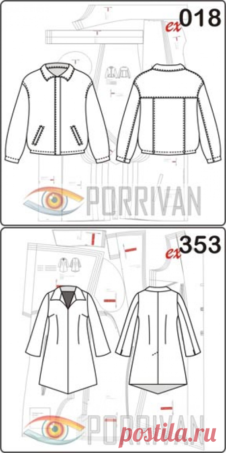 Выкройки курток и плащей - Porrivan