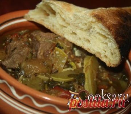 Рагу с говядиной и овощами, запеченными на мангале фото рецепт приготовления
