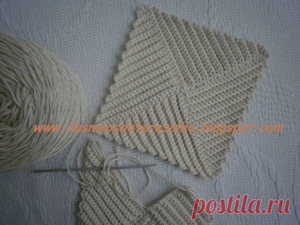 Вязание-крючок-Рисунки и схемы >Вяжем квадрат крючком