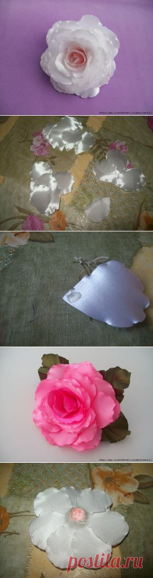 сообщение VERA-L : Роза “Утренняя заря” из атласных лент (20:14 18-11-2015) [5038720/377159698] - vinnik.evgeniya1957@mail.ru - Почта Mail.Ru