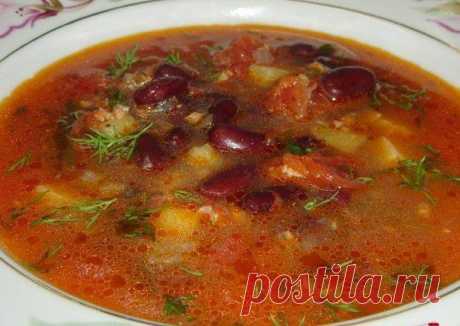 Суп с фасолью и мясом / Здоровый аппетит