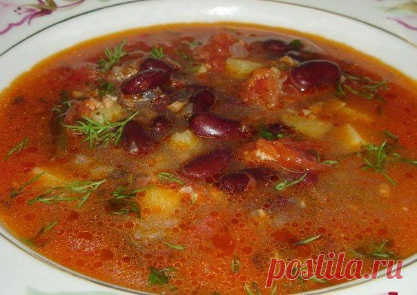 Суп с фасолью и мясом / Здоровый аппетит