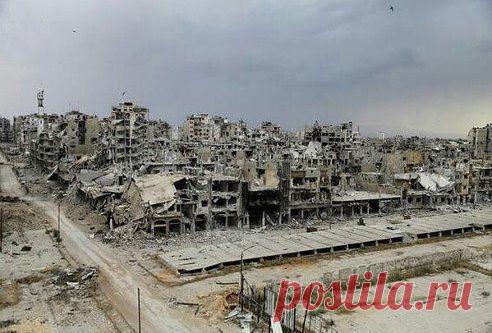 Город Холмс (СИРИЯ) после боевых действий .Так США приносят свою демократию
