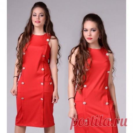 Платье Пуговки бат.Микродайвинг.р.48.50.52.54.