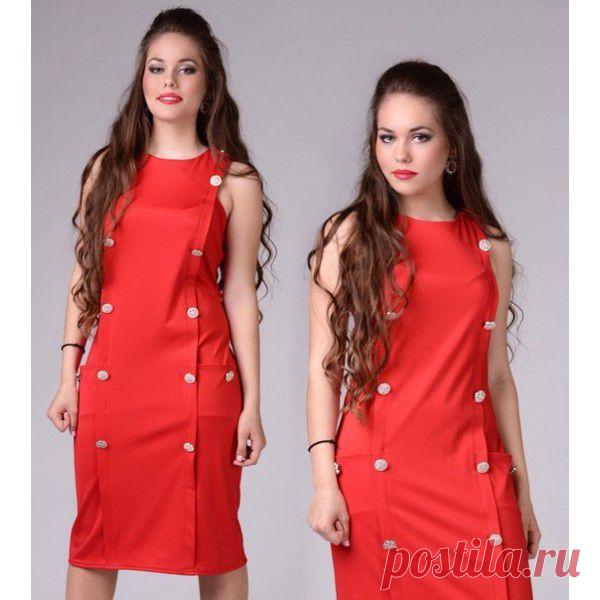 Платье Пуговки бат.Микродайвинг.р.48.50.52.54.