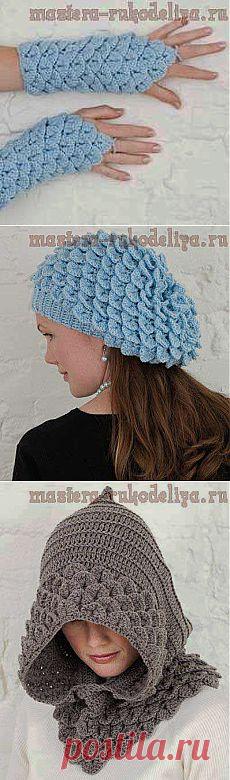 Мастера рукоделия - рукоделие для дома. Бесплатные мастер-классы, фото и видео уроки - Видео мастер-класс по вязанию крючком. Чешуйки или «крокодиловая кожа»