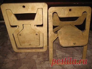 Делаем 6 (!) раскладных стульчиков из одного листа фанеры (фото, чертежи)!
