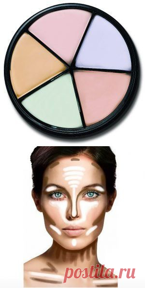 Выбираем цвет корректора.