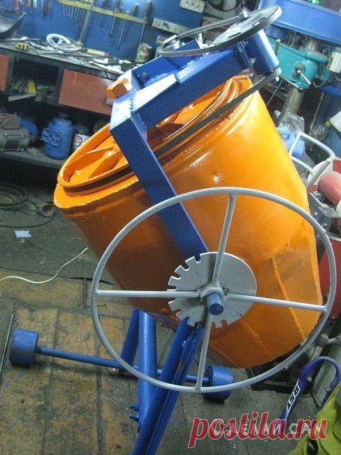 Бетономешалка из бочки своими руками | Сделай Сам www.sdelay.tv