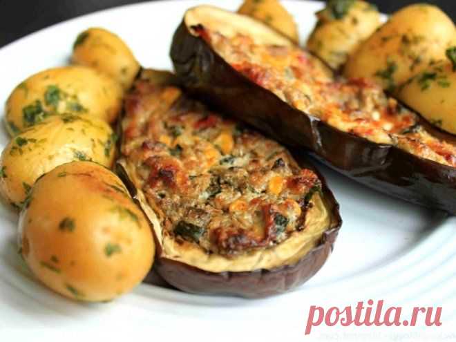 Фаршированные грибами баклажаны - золотая осень на вашем столе