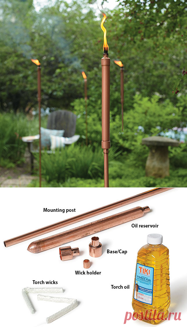 How to build copper patio torches | Garden Gate