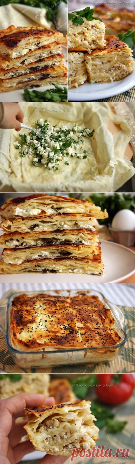 662. Börek с сыром и с фаршем (турецкая кухня)