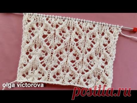 Неповторимый шарм Ажурный узор 649 Узоры  #Вязаниеспицами