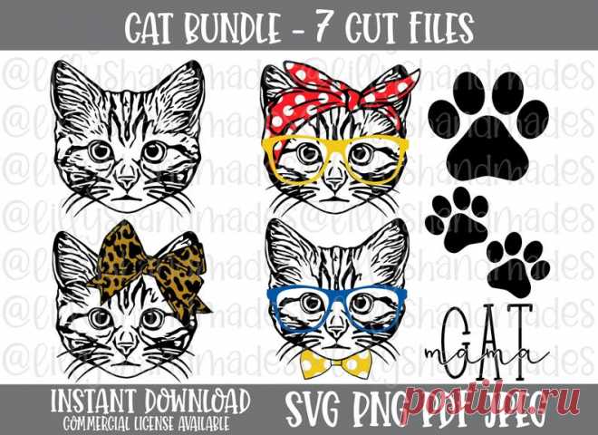 Cat Svg Файлы Cat Png Котенок Svg Cat Мама Svg Cat Lady | Etsy