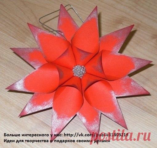 Красивая снежинка из бумаги на Новый год