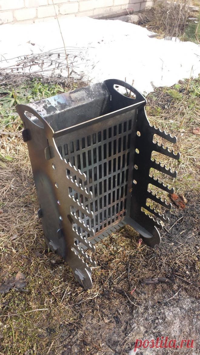 Двухсторонний вертикальный мангал из чёрной стали 3 мм – купить в интернет-магазине на Ярмарке Мастеров с доставкой - CENZ1RU | Боровичи