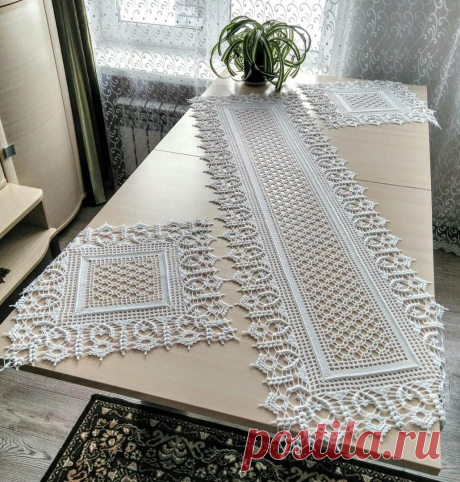 Квадратная салфетка крючком