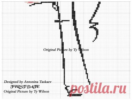 Вышивка крестиком черно-белых рисунков