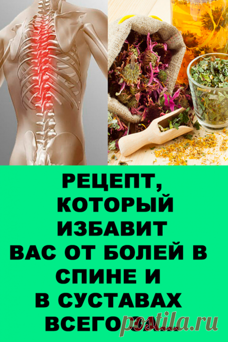 Рецепт, который избавит вас от болей в спине и в суставах всего за… — Женские Советы